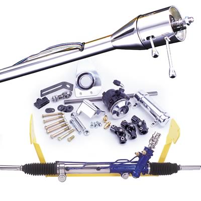 Flaming River 1955-56 Chevy Power Rack and Pinion Cradle Kits FR307KTPWPL - Image 2